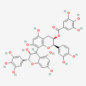molecular formula C37H30O17 B1209265 Epigallocatechin-(4beta->8)-epicatechin-3-O-gallate ester CAS No. 126715-82-0