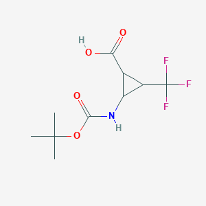 2-{[(Tert-butoxy)carbonyl]amino}-3-(trifluoromethyl)cyclopropane-1-carboxylic acid