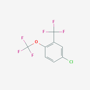 molecular formula C8H3ClF6O B012093 4-氯-1-三氟甲氧基-2-三氟甲基苯 CAS No. 104678-86-6