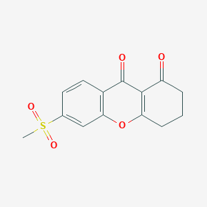 molecular formula C14H12O5S B12093110 6-(Methylsulfonyl)-3,4-dihydro-1H-xanthene-1,9(2H)-dione 