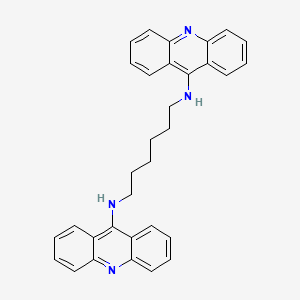 molecular formula C32H30N4 B1209326 N,N'-Bis(9-acridinyl)-1,6-hexanediamine CAS No. 58903-52-9