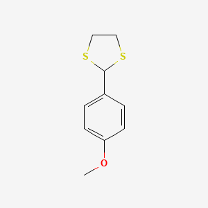 molecular formula C10H12OS2 B1209441 4-Methoxyphenyl-1,3-dithiolane CAS No. 6712-20-5