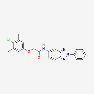 molecular formula C22H19ClN4O2 B1209456 2-(4-氯-3,5-二甲基苯氧基)-N-(2-苯基-2H-苯并三唑-5-基)-乙酰胺 