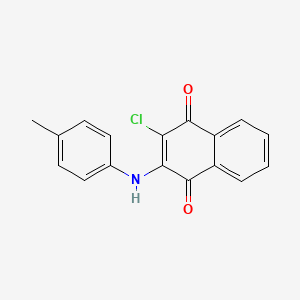 molecular formula C17H12ClNO2 B1209475 2-氯-3-(4-甲基苯胺基)萘-1,4-二酮 CAS No. 62101-46-6