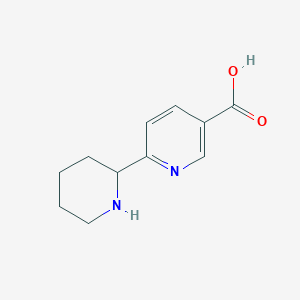 molecular formula C11H14N2O2 B12094763 (S)-6-(piperidin-2-yl)nicotinic acid 