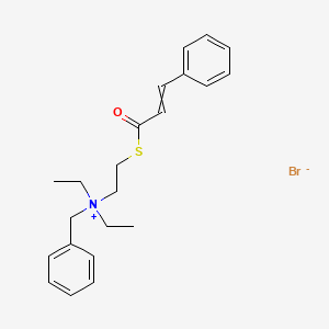 molecular formula C22H28BrNOS B1209484 Benzyl-diethyl-[2-(3-phenylprop-2-enoylsulfanyl)ethyl]azanium;bromide 