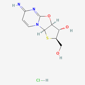 molecular formula C9H12ClN3O3S B1209485 2,2'-Anhydro-4'-thio-1-beta-D-arabinofuranosylcytosine CAS No. 52749-52-7