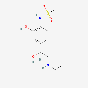 molecular formula C12H20N2O4S B1209492 1-(4-Methanesulfonamido-3-hydroxyphenyl)-2-isopropylaminoethanol CAS No. 13641-35-5