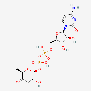 molecular formula C15H23N3O14P2 B1209494 CDP-4-dehydro-3,6-dideoxy-alpha-D-glucose CAS No. 21870-27-9