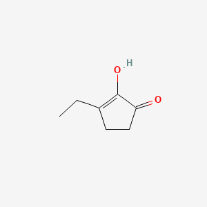 molecular formula C7H10O2 B1209497 Ethylcyclopentenolone CAS No. 21835-01-8