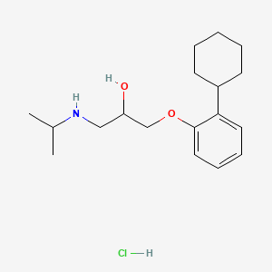 molecular formula C18H30ClNO2 B1209499 Exaprolol hydrochloride CAS No. 59333-90-3