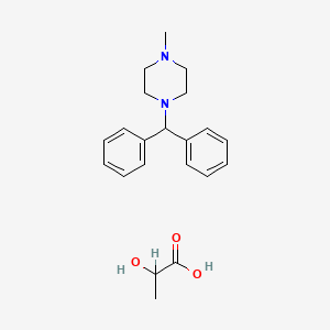 molecular formula C21H28N2O3 B1209506 环利嗪乳酸盐 CAS No. 5897-19-8