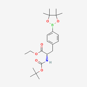 Phenylalanine, N-[(1,1-dimethylethoxy)carbonyl]-4-(4,4,5,5-tetramethyl-1,3,2-dioxaborolan-2-yl)-, ethyl ester