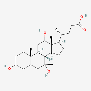 molecular formula C25H42O5 B12095222 Cholan-24-oic acid, 3,7,12-trihydroxy-7-methyl-, (3alpha,5beta,7alpha,12alpha)- 