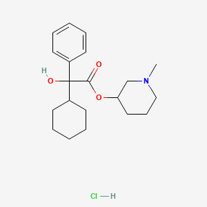 molecular formula C20H30ClNO3 B1209539 Propenzolate hydrochloride CAS No. 36616-48-5