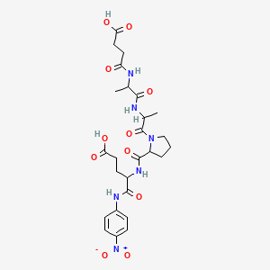 molecular formula C26H34N6O11 B12095394 Suc-DL-Ala-DL-Ala-DL-Pro-DL-Glu-pNA 