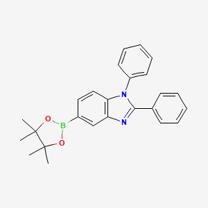 molecular formula C25H25BN2O2 B12095498 1,2-Diphenyl-5-(4,4,5,5-tetramethyl-1,3,2-dioxaborolan-2-yl)-1H-benzo[d]imidazole CAS No. 936901-91-6