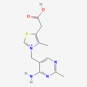 molecular formula C12H15N4O2S+ B1209551 Thiamin acetic acid 
