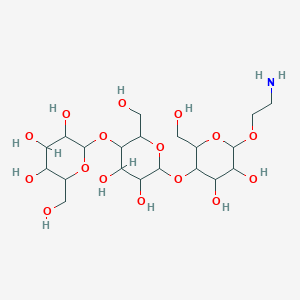 2-[(6-{[6-(2-Aminoethoxy)-4,5-dihydroxy-2-(hydroxymethyl)oxan-3-yl]oxy}-4,5-dihydroxy-2-(hydroxymethyl)oxan-3-yl)oxy]-6-(hydroxymethyl)oxane-3,4,5-triol