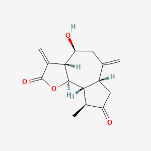 molecular formula C15H18O4 B1209560 Grosheimin CAS No. 22489-66-3