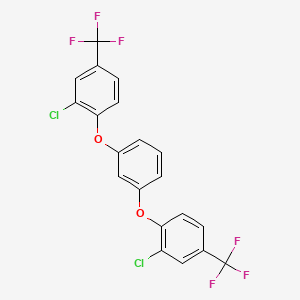 molecular formula C20H10Cl2F6O2 B12095601 1,1'-[1,3-Phenylenebis(oxy)]bis[2-chloro-4-(trifluoromethyl)benzene] CAS No. 50594-74-6