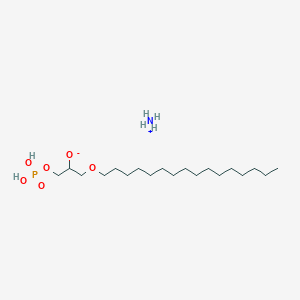 molecular formula C19H44NO6P B12095612 1-O-hexadecyl-2-hydroxy-sn-glycero-3-phosphate (aMMoniuM salt) 