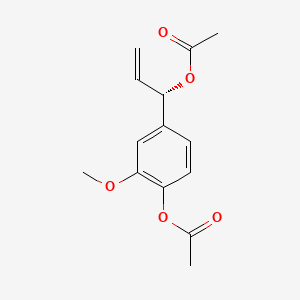 molecular formula C14H16O5 B1209563 1'-Acetoxyeugenol acetate 