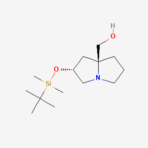 [rel-(2R,8S)-2-[tert-butyl(dimethyl)silyl]oxy-1,2,3,5,6,7-hexahydropyrrolizin-8-yl]methanol