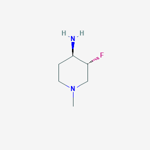 molecular formula C6H13FN2 B12095784 (3R,4R)-3-Fluoro-1-methylpiperidin-4-amine 