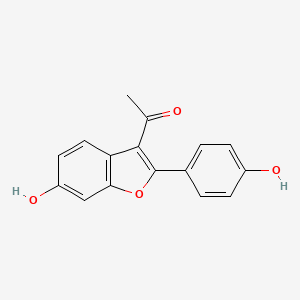molecular formula C16H12O4 B1209584 1-(6-羟基-2-(4-羟基苯基)-1-苯并呋喃-3-基)乙酮 CAS No. 2726-50-3