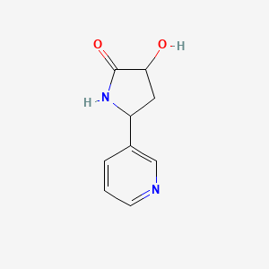 molecular formula C9H10N2O2 B12095861 3-Hydroxy-5-pyridin-3-ylpyrrolidin-2-one 