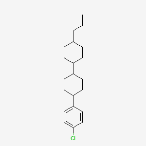 molecular formula C21H31Cl B12095878 1-Chloro-4-[(trans,trans)-4'-propyl[1,1'-bicyclohexyl]-4-yl]-benzene 