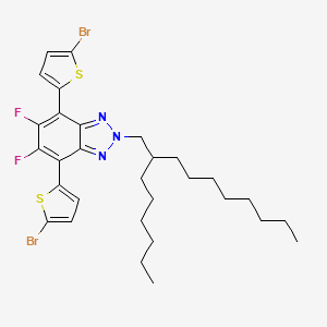 molecular formula C30H37Br2F2N3S2 B12095955 4,7-bis(5-bromothiophen-2-yl)-5,6-difluoro-2-(2-hexyldecyl)-2H-benzo[d][1,2,3]triazole CAS No. 1887135-96-7