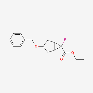 molecular formula C16H19FO3 B12095972 Ethyl 3-(benzyloxy)-6-fluorobicyclo[3.1.0]hexane-6-carboxylate 