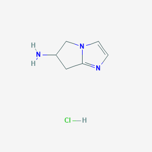 molecular formula C6H10ClN3 B12096010 (S)-6,7-Dihydro-5H-pyrrolo[1,2-a]imidazol-6-amine hydrochloride 