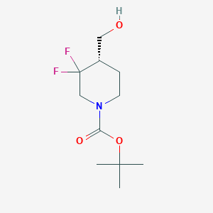 molecular formula C11H19F2NO3 B12096050 tert-Butyl (4S)-3,3-difluoro-4-(hydroxymethyl)piperidine-1-carboxylate 