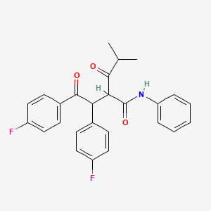 molecular formula C26H23F2NO3 B12096077 4-Fluoro-beta-(4-fluorophenyl)-alpha-(2-methyl-1-oxopropyl)-gamma-oxo-N-phenylbenzenebutanamide 