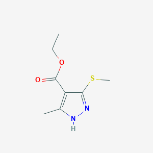 molecular formula C8H12N2O2S B12096082 ethyl 5-methyl-3-methylsulfanyl-1H-pyrazole-4-carboxylate CAS No. 65551-57-7