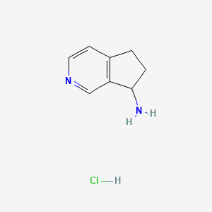 molecular formula C8H11ClN2 B12096118 (R)-6,7-dihydro-5H-cyclopenta[c]pyridin-7-amine hydrochloride 