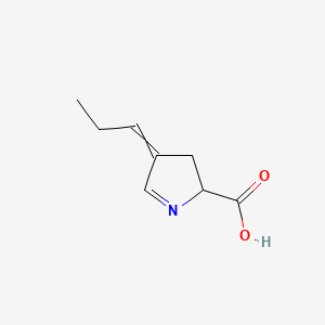molecular formula C8H11NO2 B1209612 3-丙烯基-Δ1-吡咯啉-5-羧酸 