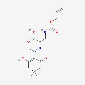 molecular formula C17H24N2O6 B12096125 N-alpha-(4-4-Dimethyl-2,6-dioxocyclohex-1-ylidene)ethyl-N-beta-allyloxycarbonyl-L-2,3-diaminopropionic acid 