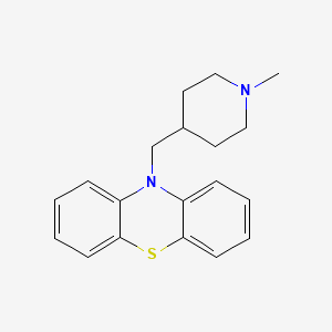molecular formula C19H22N2S B1209615 10-((1-甲基-4-哌啶基)甲基)吩噻嗪 CAS No. 3772-71-2