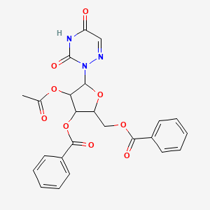 molecular formula C24H21N3O9 B12096157 2'-O-Acetyl-3',5'-di-O-benzoyl-6-azauridine 