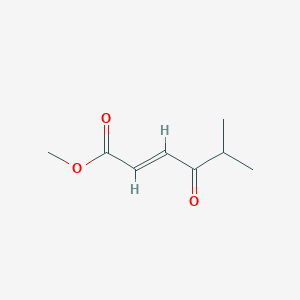 molecular formula C8H12O3 B12096182 2-Hexenoic acid, 5-methyl-4-oxo-, methyl ester, (E)- 