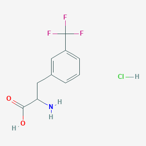 molecular formula C10H11ClF3NO2 B12096274 2-Amino-3-[3-(trifluoromethyl)phenyl]propanoic acid;hydrochloride CAS No. 3832-76-6