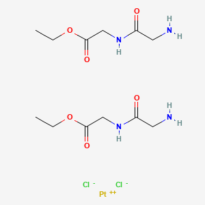 molecular formula C12H24Cl2N4O6Pt B1209634 Dichlorobis(glycylglycine ethyl ester)platinum II CAS No. 60426-60-0