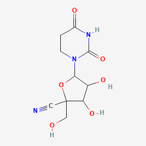 5-(2,4-Dioxo-1,3-diazinan-1-yl)-3,4-dihydroxy-2-(hydroxymethyl)oxolane-2-carbonitrile