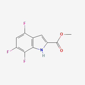 molecular formula C10H6F3NO2 B12096377 methyl 4,6,7-trifluoro-1H-indole-2-carboxylate 