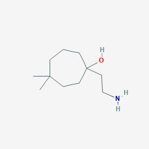 1-(2-Aminoethyl)-4,4-dimethylcycloheptan-1-ol