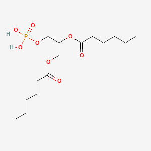 molecular formula C15H29O8P B1209641 3-(Phosphonooxy)propane-1,2-diyl dihexanoate CAS No. 97525-39-8
